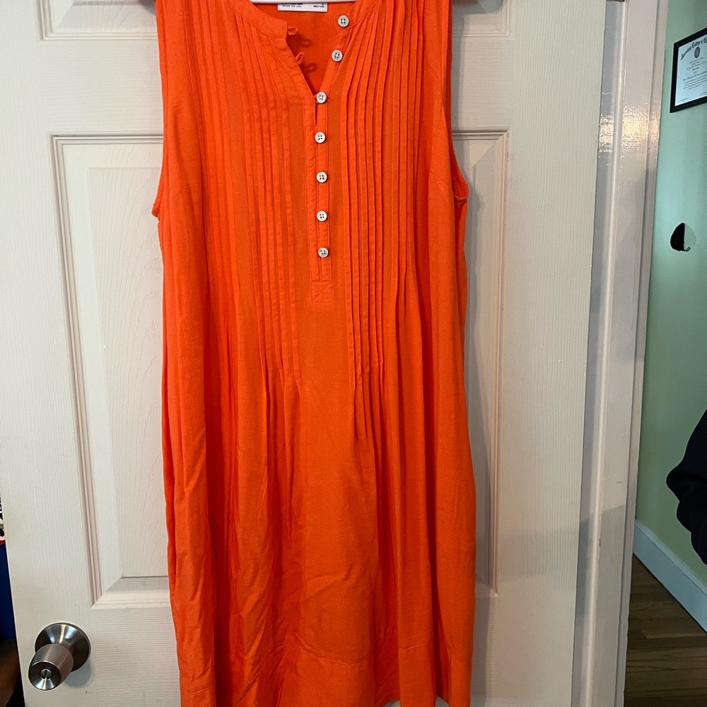 Sonoma Orange Sleeveless Midi Sundress